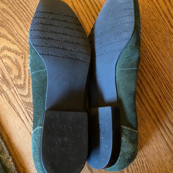 Eddie Bauer Green Suede Loafers Size 10 - Picture 6 of 6